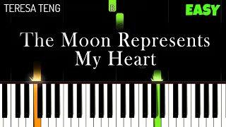 THE MOON REPRESENTS MY HEART - Teresa Teng | EASY PIANO TUTORIAL | Beginner Piano Tutorials