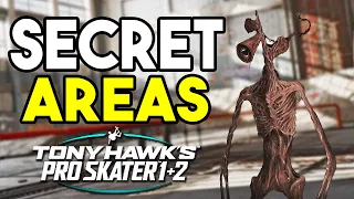 Tony Hawk's Pro Skater 1 And 2: All Secret Areas!