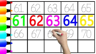 How to Write and Read Numbers 61 to 70 - Ks Art