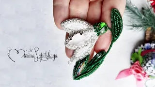🌱 How to make a brooch "Snowdrop" (master class)