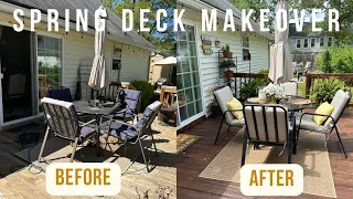 Decorate with Me|DIY Spring/Summer Deck/Patio Makeover|Deck/Patio Transformation