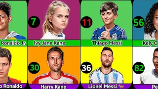 AGES Comparison Famous Football Players And Their FIRST Daughter FIRST Son