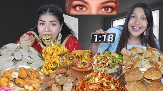 Guess The Celebrity By Their Eyes Food Challenge | Golgappa, Kulhad Maggi, Momos, Burger, Pizza etc.