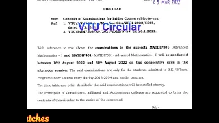 VTU Circular| Diploma Mathematics March 28th 2022|PDF link in Description 🧑‍💻@yashwincreations