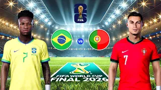 Brazil vs Portugal - FIFA World Cup 2026 Final | Full Match All Goals - eFootball PES Gameplay
