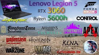 Lenovo Legion 5 RTX 3060, Ryzen 5600h | 80 or 130W | part 2