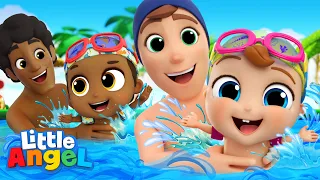 Let's Get Ready For Swimming Lessons | Little Angel Kids Songs & Nursery Rhymes