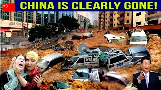 chaos in china ! terrible flood destroyed cars and buildings in Guangdong , Guizhou ! Weather today
