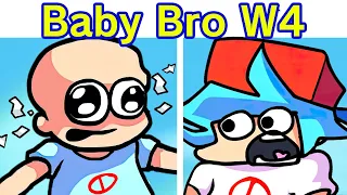 Friday Night Funkin' VS Baby Blue Brother Week 4 + Cutscenes & Ending (FNF Mod/Hard) (BF's Baby Bro)