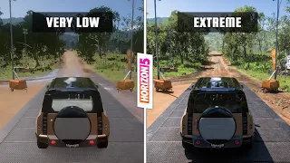 Forza Horizon 5: LOW vs EXTREME comparison (FPS/Graphics)