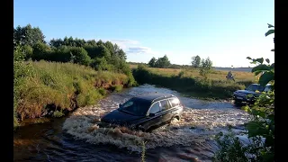 БРОД ! VOLVO XC90 ДОГОНЯЕТ ВОЛНУ, КРОССОВЕРЫ БУКСУЮТ В ПЕСКЕ, ОБЪЕЗД ПРОБКИ НИЖНИЙ НОВГОРОД-БОР