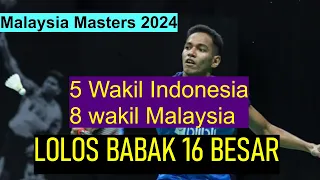 INDONESIA MENANG !! Hasil pertandingan Malaysia Open 2024, 5 wakil Indonesia Lolos ke 16 besar
