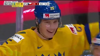 Elmer Soderblom scores between-the-legs goal | Sweden vs. Czech Republic | 2021 WJC