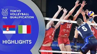 SERBIA vs. ITALY - Highlights Men | Volleyball Olympic Qualification 2019