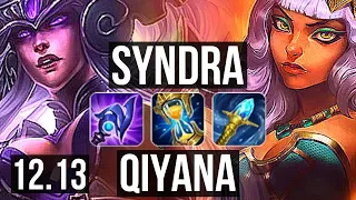 SYNDRA vs QIYANA (MID) | 10/1/7, 400+ games, Dominating | KR Diamond | 12.13