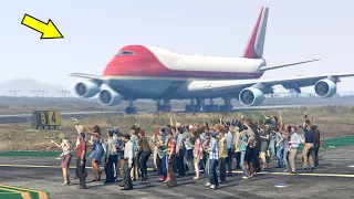 Airplane Crash into Ocean in GTA 5 (Massive Plane Without a Pilot Lost Control)