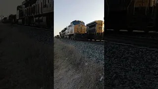 Trains meet at the Sharp road crossing. Sidney Ohio.