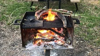 Caveman Iguana Hunting! Catch and Cook Iguana On a Stick!