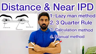 How to measure Distance and Near IPD || Manual methods of IPD || 4 methods of Near IPD