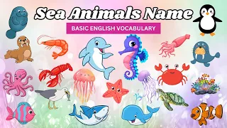 Sea Animal Name for Kids - Learn Sea Animal Name in English - Sea Animal Name & Picture Moko Loko Tv