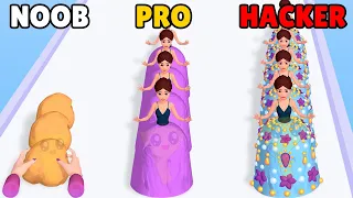 NOOB vs PRO vs HACKER in Doll Designer!