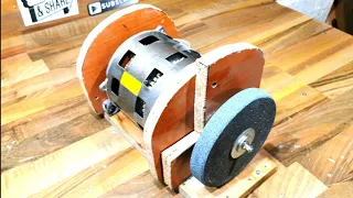 How to Make a Bench Grinder at Home Using Washing Machine Motor