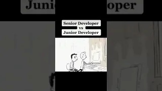 Senior Developer vs Junior Developer funny status 🤣🤣 #short #viral #shorts #funny #programming