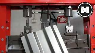 Making - Double Hydraulic Press - Trapezoidal sheet metal