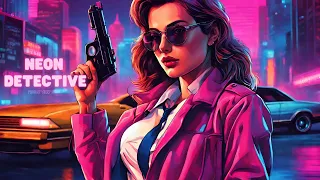 Neon Detective | 80s Retro Synthwave Pop Mix 1 Hour (AI Visualizer) 🔍🌟🎵