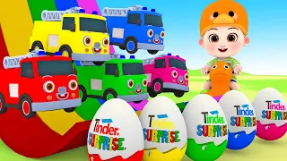 Wheels on the Bus, Bath Song + More Nursery Rhymes Learn Vehicle Names and Color Change Ball Play