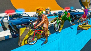 CORRE O TE ATROPELLO EN BICI!! UN SUSCRIPTOR SE TIRA UN PEDO!! - GTA 5 ONLINE