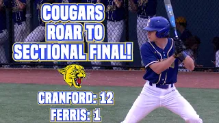 Cranford 12 Ferris 1 | N2G3 Semifinal | Cougars Advance to Sectional Final!