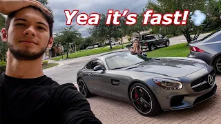 We stole her dads 500 HORSEPOWER MERCEDES AMG GTS!