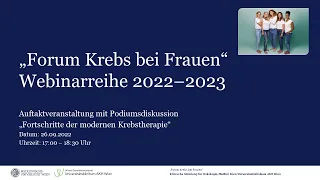 Krebs bei Frauen: Auftakt - Fortschritte der modernen #Krebstherapie