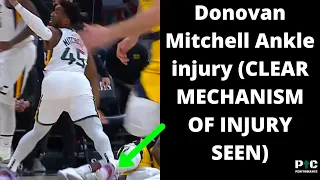 Donovan Mitchell SCARY Ankle Injury (Mechanism of injury SEEN) UTAH JAZZ v INDIANA PACERS  2021