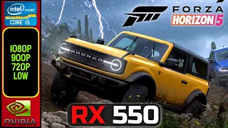 Forza Horizon 5 ► RX 550 | 1080P, 900P, 720P, Low