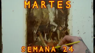 Martes de Español, Semana 24: Caravaggio - Estudios de Composición, Óleo sobre Lienzo (23/06/2020)