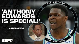 Stephen A.: Anthony Edwards put on a SHOW, he's something SPECIAL! 📺 | NBA Countdown