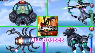 Alpha Gun 2 All Bosses (Mech Tank, Mother Bot, Beetle Bug, Mother Galactica, Proximo Tank ...)