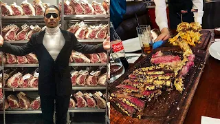 Salt Bae Cutting The Best Meat in Nusret Dubai! #29