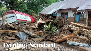 Indonesia floods: At least 55 people killed after torrential rains cause floods