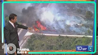 Brush fire near homes in central Florida forces evacuations