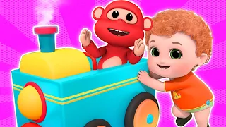 Five Little Monkeys Playground Song | Finger Family Song | 3D Animation kids songs | 4K