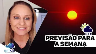 26/04/2020 - Previsão do tempo para a semana