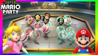 Super Mario Party Minigames Peach vs Daisy vs Mario vs Luigi