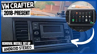 VW Crafter Radio Removal Android Car Stereo Head Unit Fitting Install Volkswagen Crafter 2018-2024