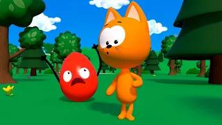 El gatito Koté | Juegos con huevos sorpresa | Juegos infantiles y dibujos animados