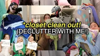 MASSIVE CLOSET DECLUTTER clean out + getting rid of OVER HALF my wardrobe (let's move!)