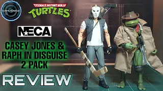 NECA TMNT 1990 Casey Jones & Raphael In Disguise 2 Pack REVIEW!