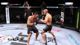 EA SPORTS™ UFC®_2015 Diaz vs GSP. So manny leg kicks. KO win.